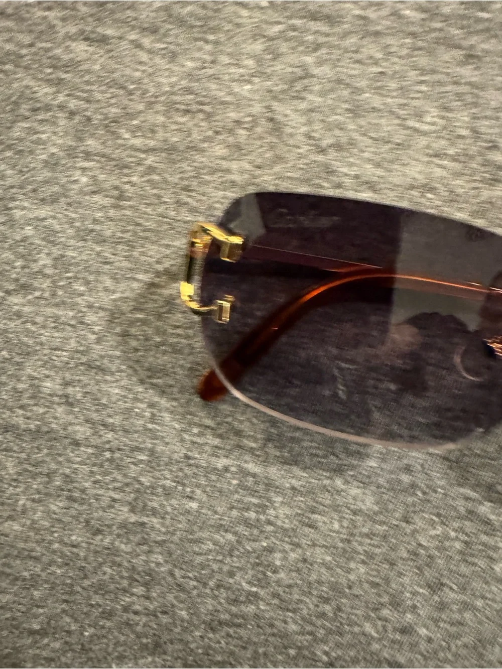 Cartier Gold Frame Sunglasses Wires